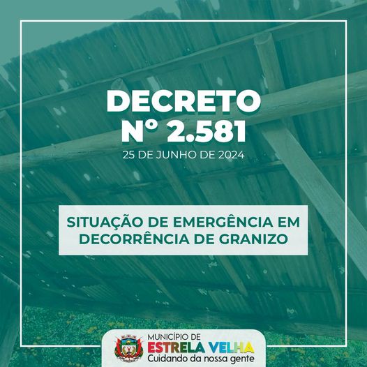 Prefeitura de Estrela Velha decreta Situação de Emergência em